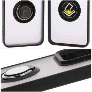 Hurtownia GSM - Bizon Case Hybrid Ring Xiaomi 15 fumuriu cu un cadru negru - BIZ8327 - {ean13} - Hurt