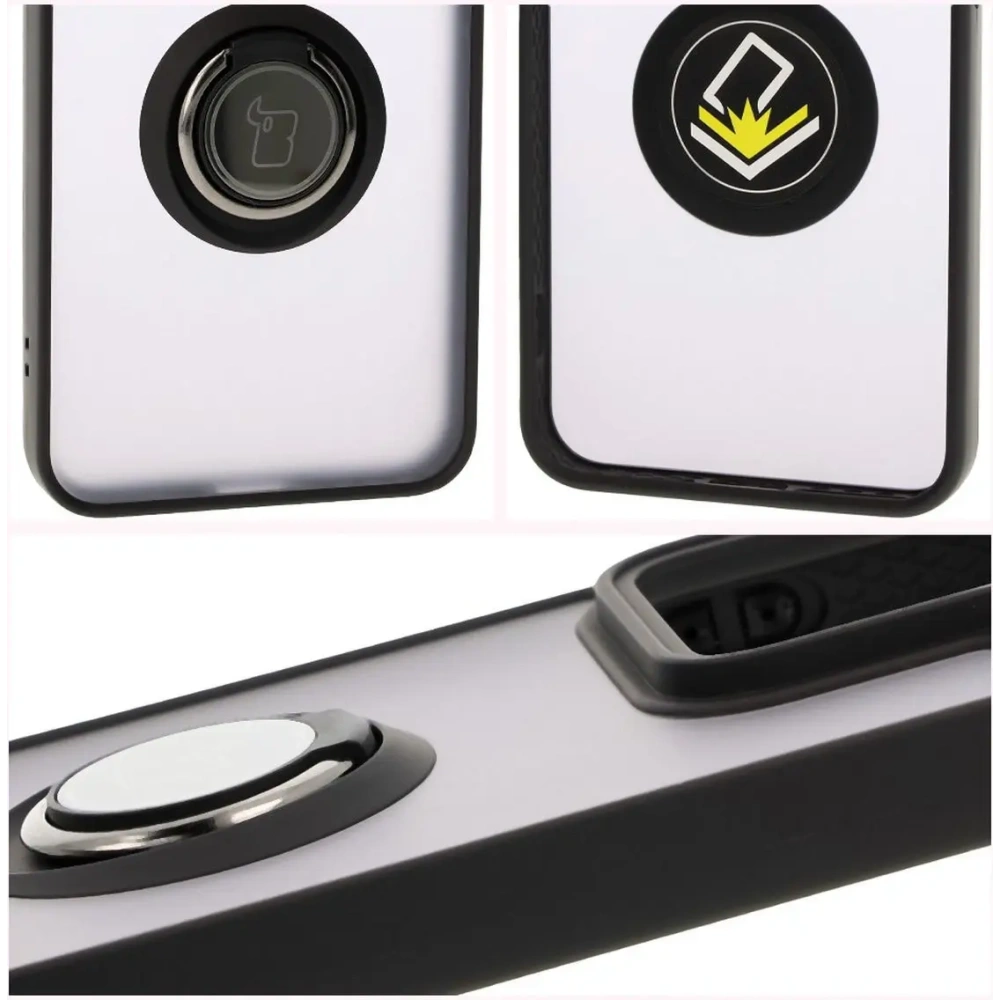 Hurtownia GSM - Etui s úchopem na prst Bizon Case Hybrid Ring pro Xiaomi 15 kouřové s černým rámečkem - BIZ8327 - {ean13} - Hurt