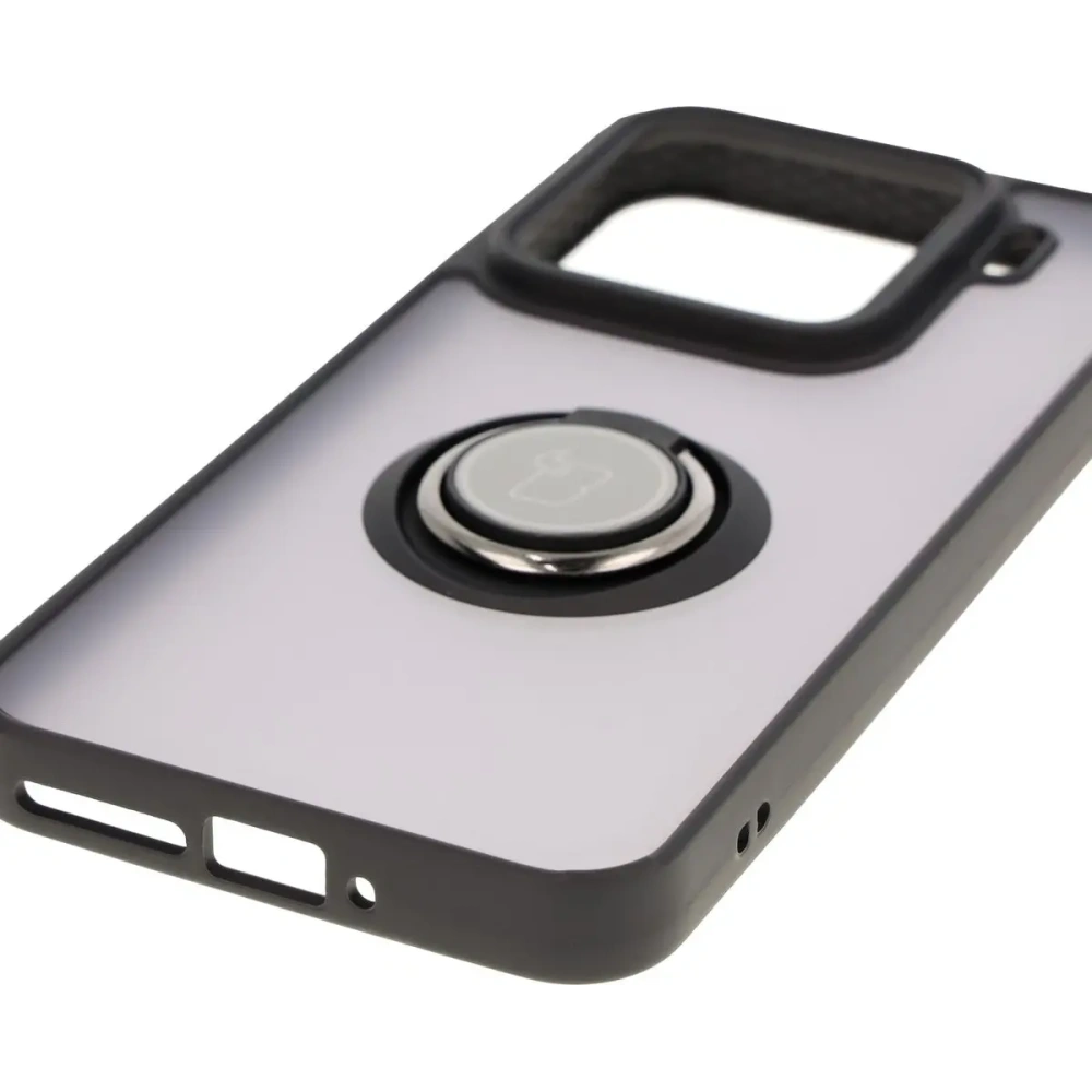 Hurtownia GSM - Etui s úchopem na prst Bizon Case Hybrid Ring pro Xiaomi 15 kouřové s černým rámečkem - BIZ8327 - {ean13} - Hurt