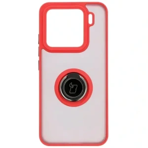 Hurtownia GSM - Bizon Case Hybrid Ring Xiaomi 15 fumuriu cu un cadru roșu - BIZ8328 - {ean13} - Hurt