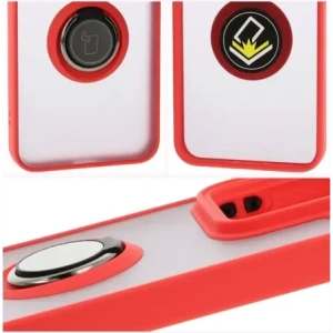 Hurtownia GSM - Bizon Case Hybrid Ring Xiaomi 15 fumuriu cu un cadru roșu - BIZ8328 - {ean13} - Hurt