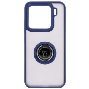 Hurtownia GSM - Bizon Case Hybrid Ring Xiaomi 15 fumuriu cu un cadru albastru închis - BIZ8329 - {ean13} - Hurt
