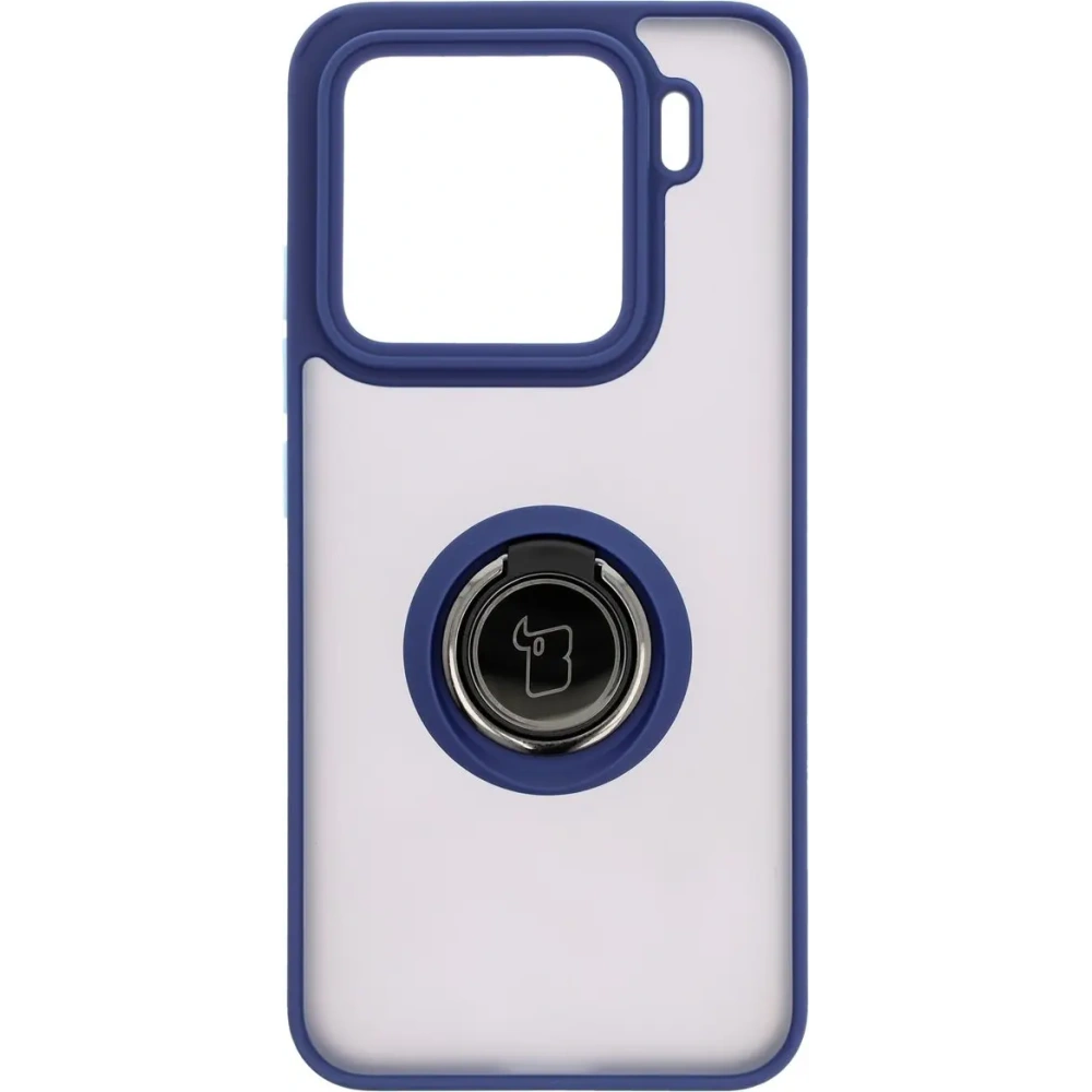 Hurtownia GSM - Etui z uchwytem na palec Bizon Case Hybrid Ring do Xiaomi 15 przydymione z granatową ramką - BIZ8329 - {ean13} - Hurt