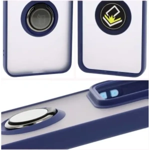Hurtownia GSM - Bizon Case Hybrid Ring Xiaomi 15 fumuriu cu un cadru albastru închis - BIZ8329 - {ean13} - Hurt