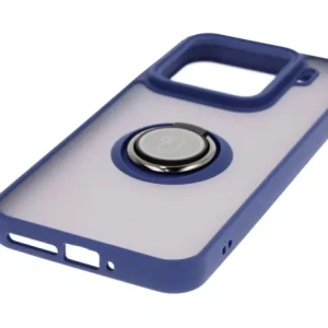 Hurtownia GSM - Bizon Case Hybrid Ring Xiaomi 15 fumuriu cu un cadru albastru închis - BIZ8329 - {ean13} - Hurt