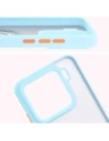 Hurtownia GSM - Etui z uchwytem na palec Bizon Case Hybrid Ring do Xiaomi 15 przydymione z jasnoniebieską ramką - BIZ8330 - {ean13} - Hurt