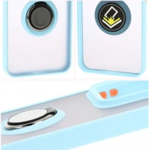 Hurtownia GSM - Bizon Case Hybrid Ring Xiaomi 15 fumuriu cu un cadru albastru deschis - BIZ8330 - {ean13} - Hurt