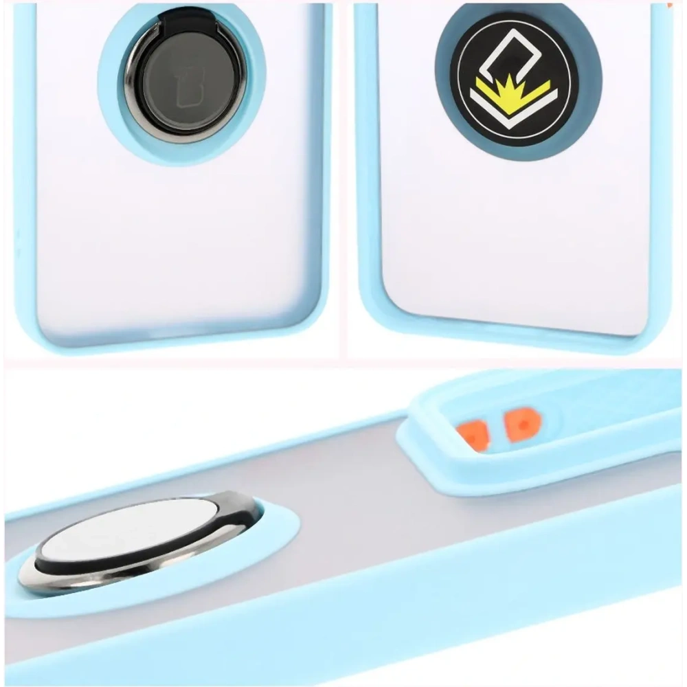 Wholesale Bizon Case Hybrid Ring Xiaomi 15 smoky with a light blue frame - BIZ8330 - {ean13} - Hurt
