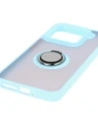 Hurtownia GSM - Etui z uchwytem na palec Bizon Case Hybrid Ring do Xiaomi 15 przydymione z jasnoniebieską ramką - BIZ8330 - {ean13} - Hurt