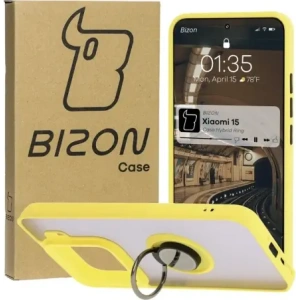 Hurtownia GSM - Bizon Caz Ring Hibrid Xiaomi 15 fumuriu cu un cadru galben - BIZ8331 - {ean13} - Hurt