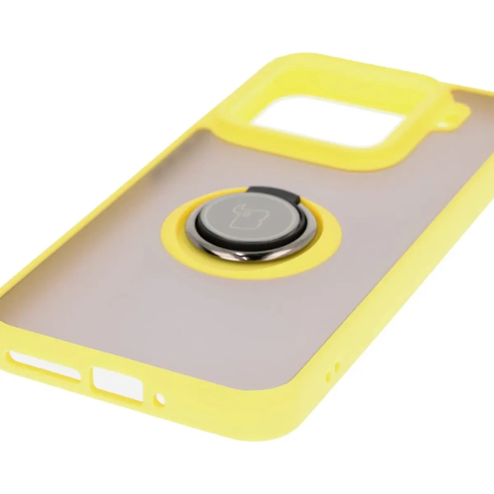 Wholesale Bizon Case Hybrid Ring Xiaomi 15 smoky with a yellow frame - BIZ8331 - {ean13} - Hurt