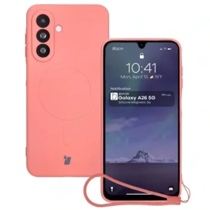 Hurtownia GSM - Silikonové pouzdro s magnetickým kroužkem Bizon Case Silicone Magnetic Sq pro Samsung Galaxy A26 5G v barvě špinavě růžové - BIZ8333 - {ean13} - Hurt