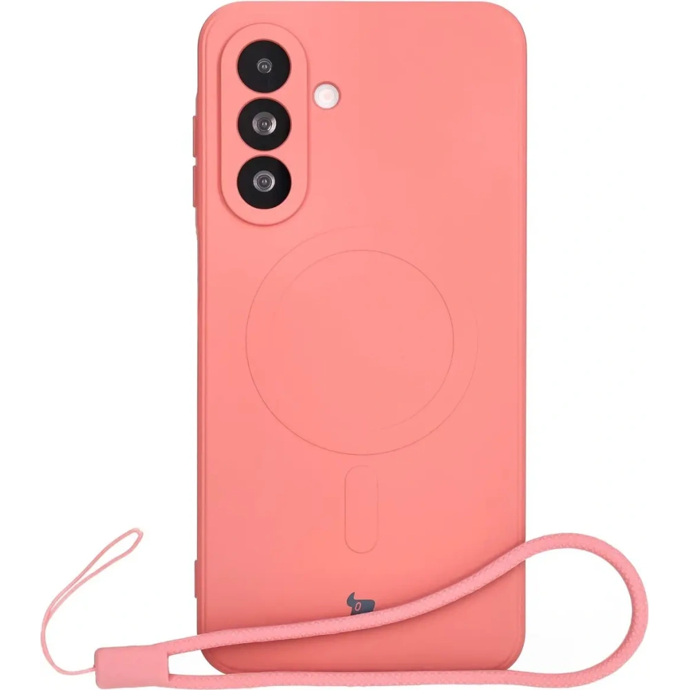 Hurtownia GSM - Silikonowe etui z pierścieniem magnetycznym Bizon Case Silicone Magnetic Sq do Samsung Galaxy A26 5G brudnoróżowe - BIZ8333 - {ean13} - Hurt
