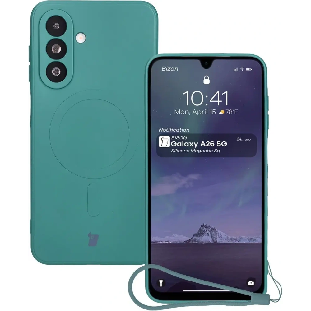 Hurtownia GSM - Caz de silicon Bizon Magnetic Sq Samsung Galaxy A26 5G verde închis - BIZ8334 - {ean13} - Hurt