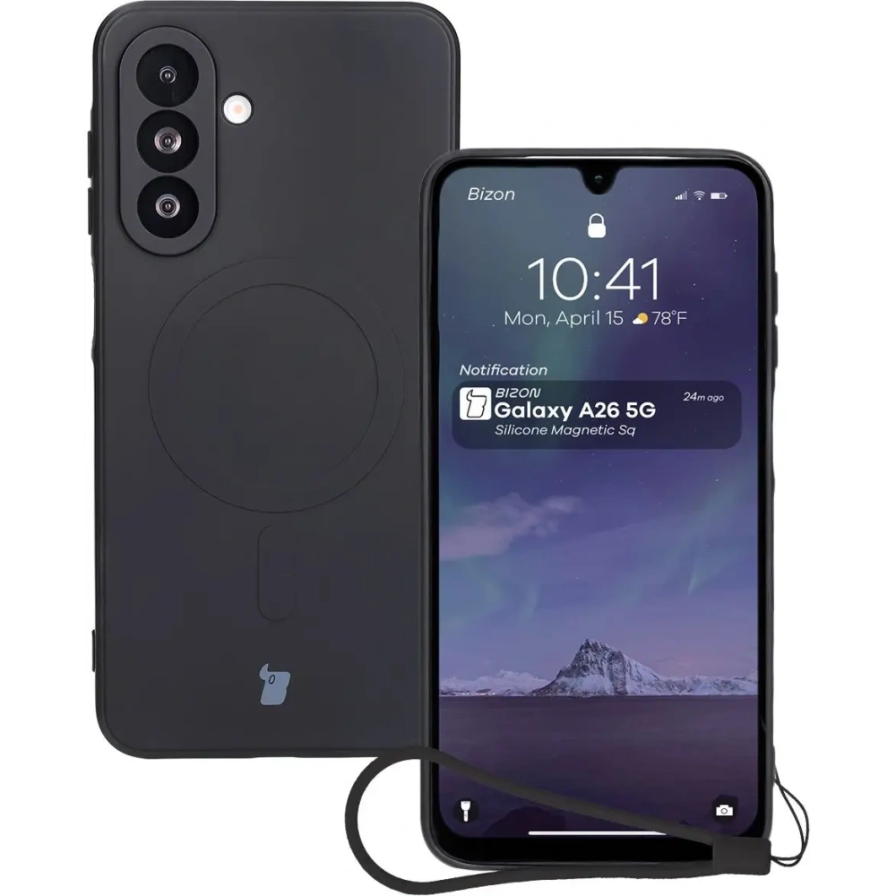 Hurtownia GSM - Bizon Case Silicone Magnetic Sq Samsung Galaxy A26 5G negru - BIZ8335 - {ean13} - Hurt