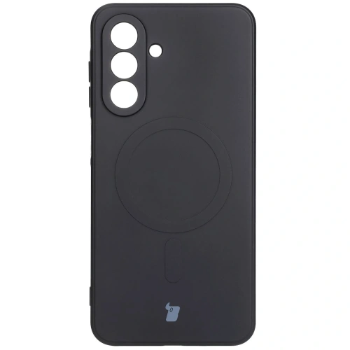 Silikonowe etui z pierścieniem magnetycznym Bizon Case Silicone Magnetic Sq do Samsung Galaxy A26 5G czarne