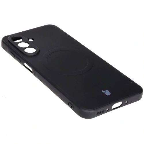 Silikonowe etui z pierścieniem magnetycznym Bizon Case Silicone Magnetic Sq do Samsung Galaxy A26 5G czarne