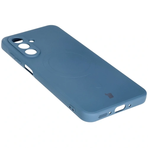 Silikonowe etui z pierścieniem magnetycznym Bizon Case Silicone Magnetic Sq do Samsung Galaxy A26 5G granatowe