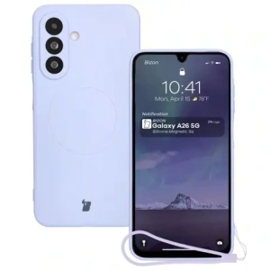 Hurtownia GSM - Silikonové pouzdro s magnetickým kroužkem Bizon Case Silicone Magnetic Sq pro Samsung Galaxy A26 5G světle fialové - BIZ8337 - {ean13} - Hurt
