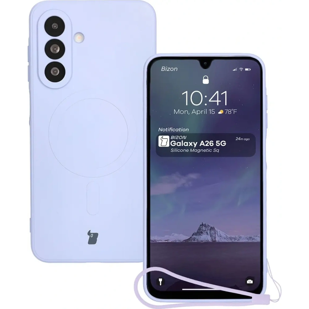 Hurtownia GSM - Caz de silicon Bizon Magnetic Sq Samsung Galaxy A26 5G violet deschis - BIZ8337 - {ean13} - Hurt