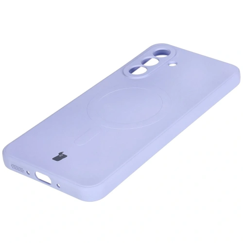Silikonowe etui z pierścieniem magnetycznym Bizon Case Silicone Magnetic Sq do Samsung Galaxy A26 5G jasnofioletowe