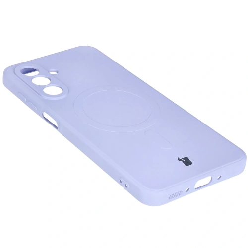 Silikonowe etui z pierścieniem magnetycznym Bizon Case Silicone Magnetic Sq do Samsung Galaxy A26 5G jasnofioletowe