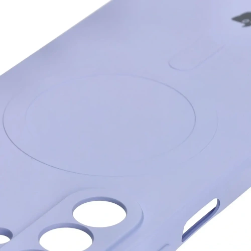 Silikonowe etui z pierścieniem magnetycznym Bizon Case Silicone Magnetic Sq do Samsung Galaxy A26 5G jasnofioletowe