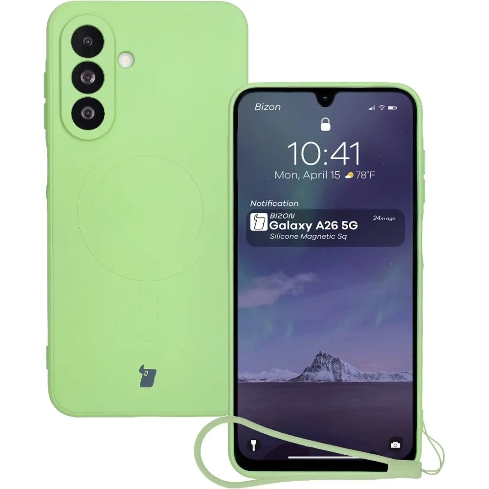 Hurtownia GSM - Bizon Case Szilikon Magnetic Sq Samsung Galaxy A26 5G világos zöld - BIZ8339 - {ean13} - Hurt