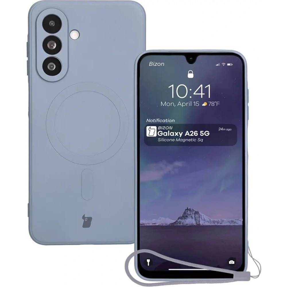Hurtownia GSM - Caz de silicon Bizon Magnetic Sq Samsung Galaxy A26 5G gri - BIZ8340 - {ean13} - Hurt