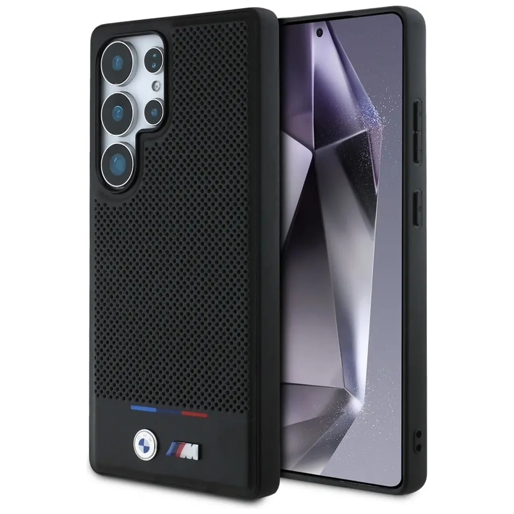 Hurtownia GSM - BMW Leder Tricolor Stripe MagSafe Samsung Galaxy S25 Ultra schwarz - BMW808 - {ean13} - Hurt