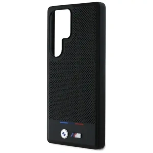 Hurtownia GSM - Etui BMW Leather Tricolor Stripe MagSafe do Samsung Galaxy S25 Ultra černé - BMW808 - {ean13} - Hurt