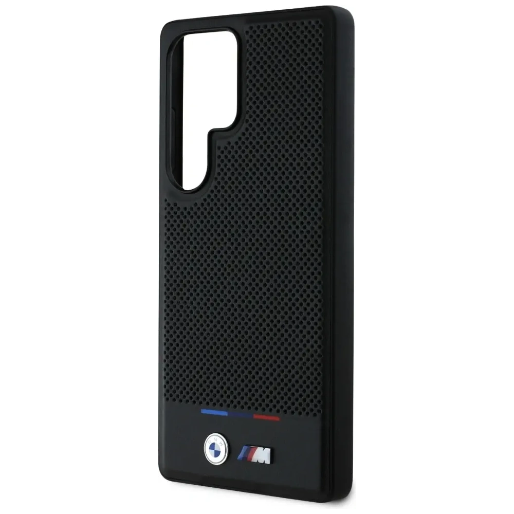 Wholesale BMW Leather Tricolor Stripe MagSafe Samsung Galaxy S25 Ultra black - BMW808 - {ean13} - Hurt