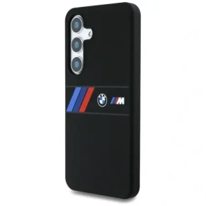 Hurtownia GSM - Etui BMW silikonové střední trikolorové pruhy MagSafe pro Samsung Galaxy S25 černé - BMW810 - {ean13} - Hurt