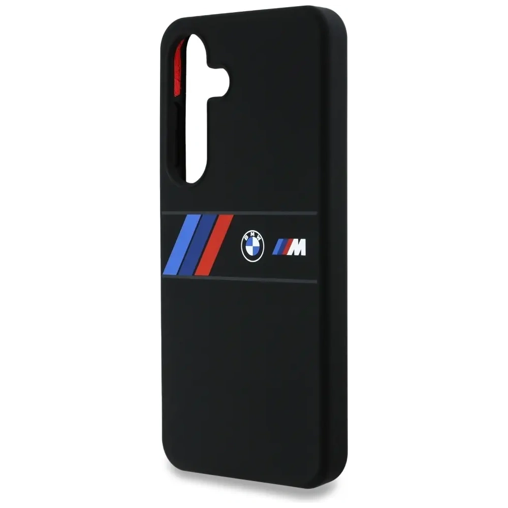 Wholesale BMW Silicone Middle Tricolor Stripes MagSafe Samsung Galaxy S25 black - BMW810 - {ean13} - Hurt