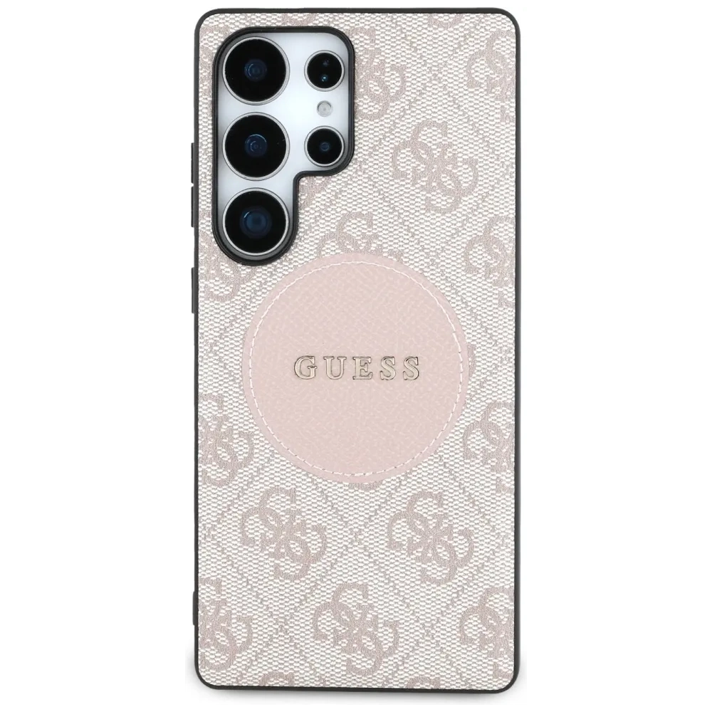 Hurtownia GSM - Etui Guess 4G Round Patch Classic Logo MagSafe pro Samsung Galaxy S25 Ultra růžové - GUE4293 - {ean13} - Hurt