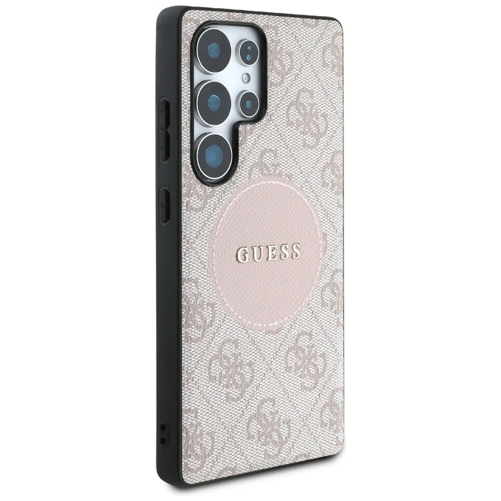 Hurtownia GSM - Etui Guess 4G Round Patch Classic Logo MagSafe pro Samsung Galaxy S25 Ultra růžové - GUE4293 - {ean13} - Hurt