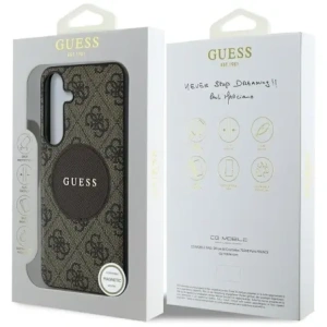 Hurtownia GSM - Guess 4G Round Patch Classic Logo MagSafe Samsung Galaxy S25+ Plus maro - GUE4294 - {ean13} - Hurt