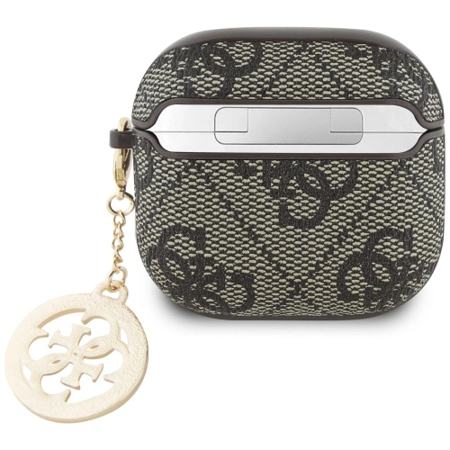 Etui Guess 4G Strass Charm do Apple AirPods 4 brązowy