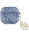 Etui Guess 4G Strass Charm do Apple AirPods 4 niebieski