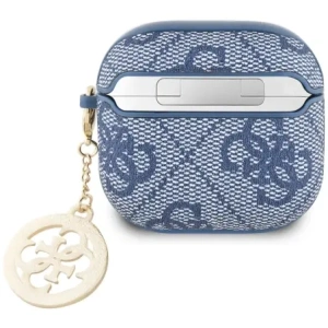 Etui Guess 4G Strass Charm do Apple AirPods 4 niebieski