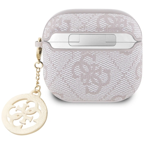 Etui Guess 4G Strass Charm do Apple AirPods 4 różowy