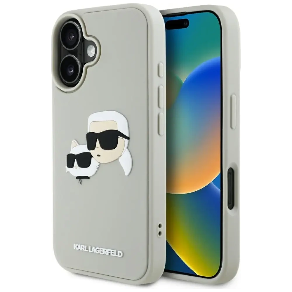 Hurtownia GSM - Karl Lagerfeld HC 3D Rubber Double Heads Apple iPhone 16 bej - KLD21889 - {ean13} - Hurt