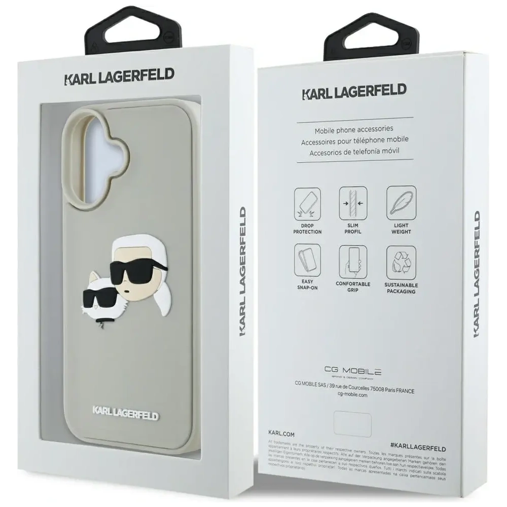 Hurtownia GSM - Karl Lagerfeld HC 3D Rubber Double Heads Apple iPhone 16 bej - KLD21889 - {ean13} - Hurt