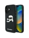 Etui Karl Lagerfeld HC 3D Rubber Double Heads do Apple iPhone 16 černé