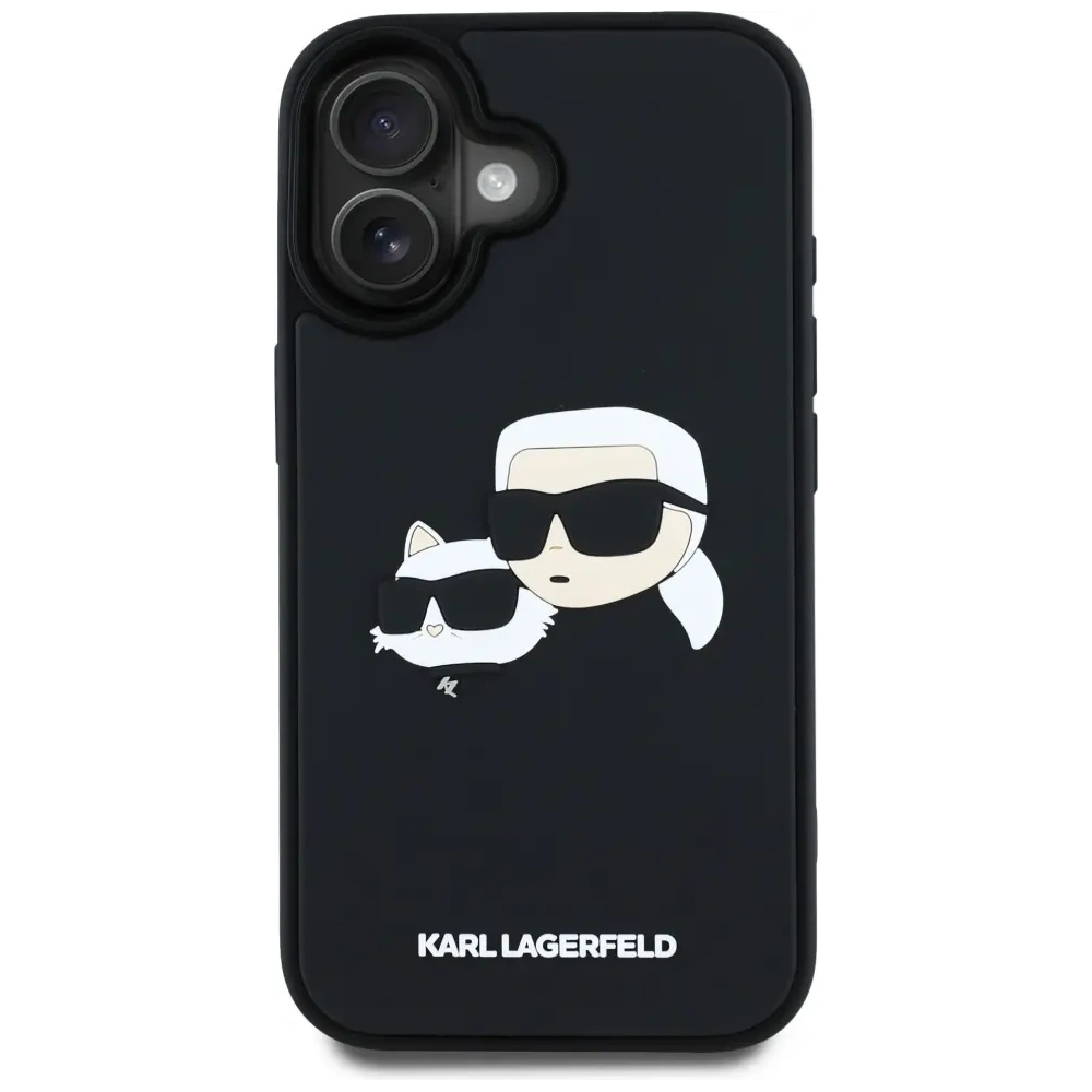 Hurtownia GSM - Karl Lagerfeld HC 3D Rubber Double Heads Apple iPhone 16 negru - KLD21890 - {ean13} - Hurt