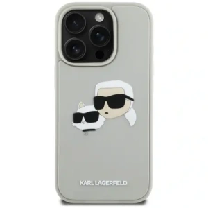 Hurtownia GSM - Etui Karl Lagerfeld HC 3D Rubber Double Heads do Apple iPhone 16 Pro béžový - KLD21891 - {ean13} - Hurt