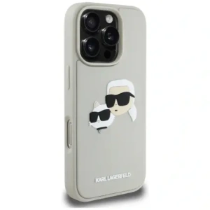 Hurtownia GSM - Etui Karl Lagerfeld HC 3D Rubber Double Heads do Apple iPhone 16 Pro béžový - KLD21891 - {ean13} - Hurt
