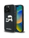 Etui Karl Lagerfeld HC 3D Rubber Double Heads do Apple iPhone 16 Pro černé