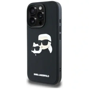 Hurtownia GSM - Etui Karl Lagerfeld HC 3D Rubber Double Heads do Apple iPhone 16 Pro černé - KLD21892 - {ean13} - Hurt