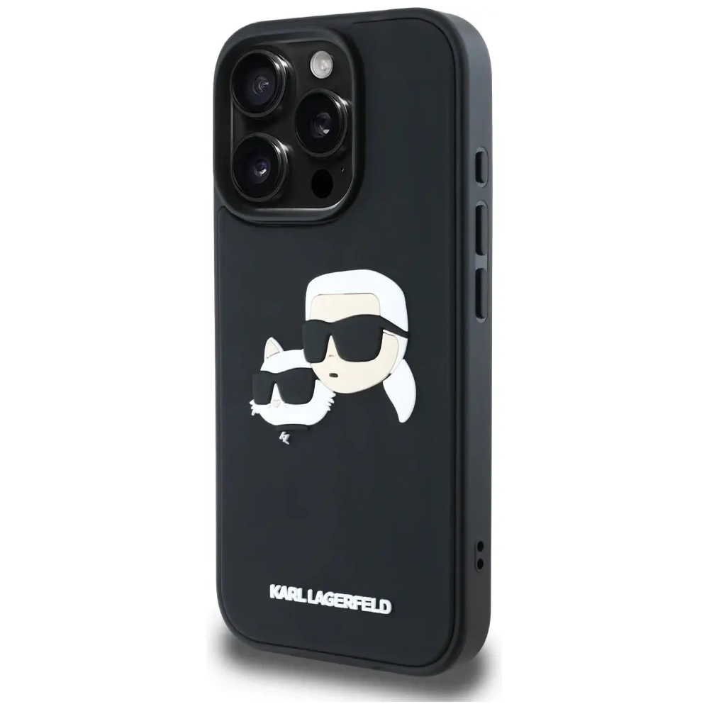 Hurtownia GSM - Etui Karl Lagerfeld HC 3D Rubber Double Heads do Apple iPhone 16 Pro černé - KLD21892 - {ean13} - Hurt